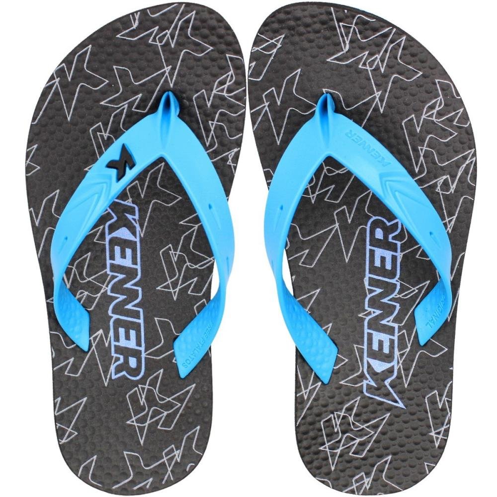 Sandália de Dedo Kenner Summer Kids Juvenil Menino Azul/Preto 1