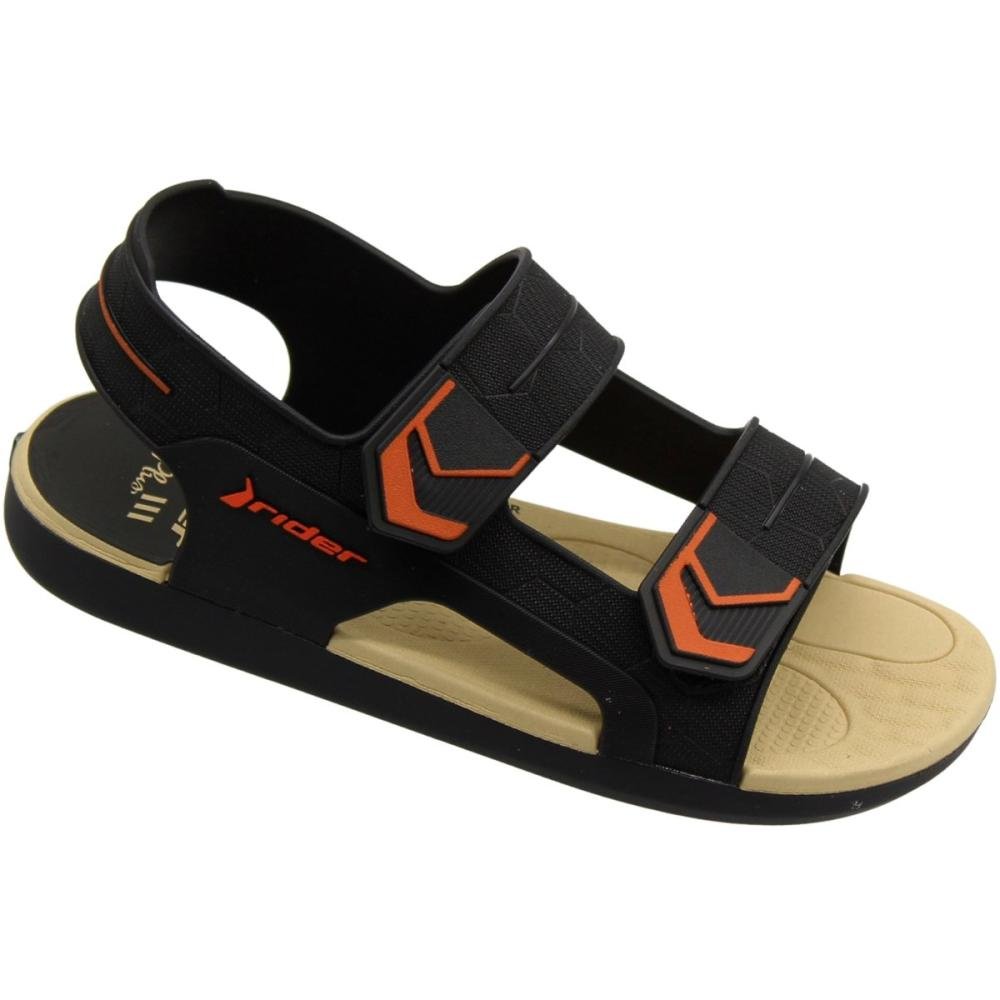 Sandália Papete Rider Juvenil R Line Plus III Menino Preto 3