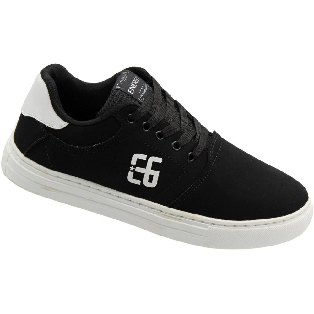 Tênis Casual Energy Nobuck EG Basic Skate Sneaker Masculino Preto 3