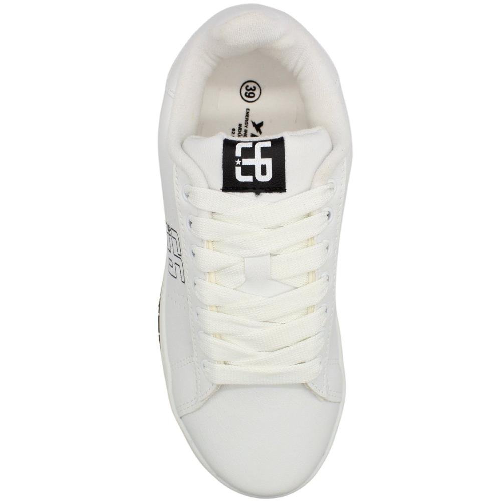 Tênis Casual Energy EG Force Basic Macio Masculino Branco 4