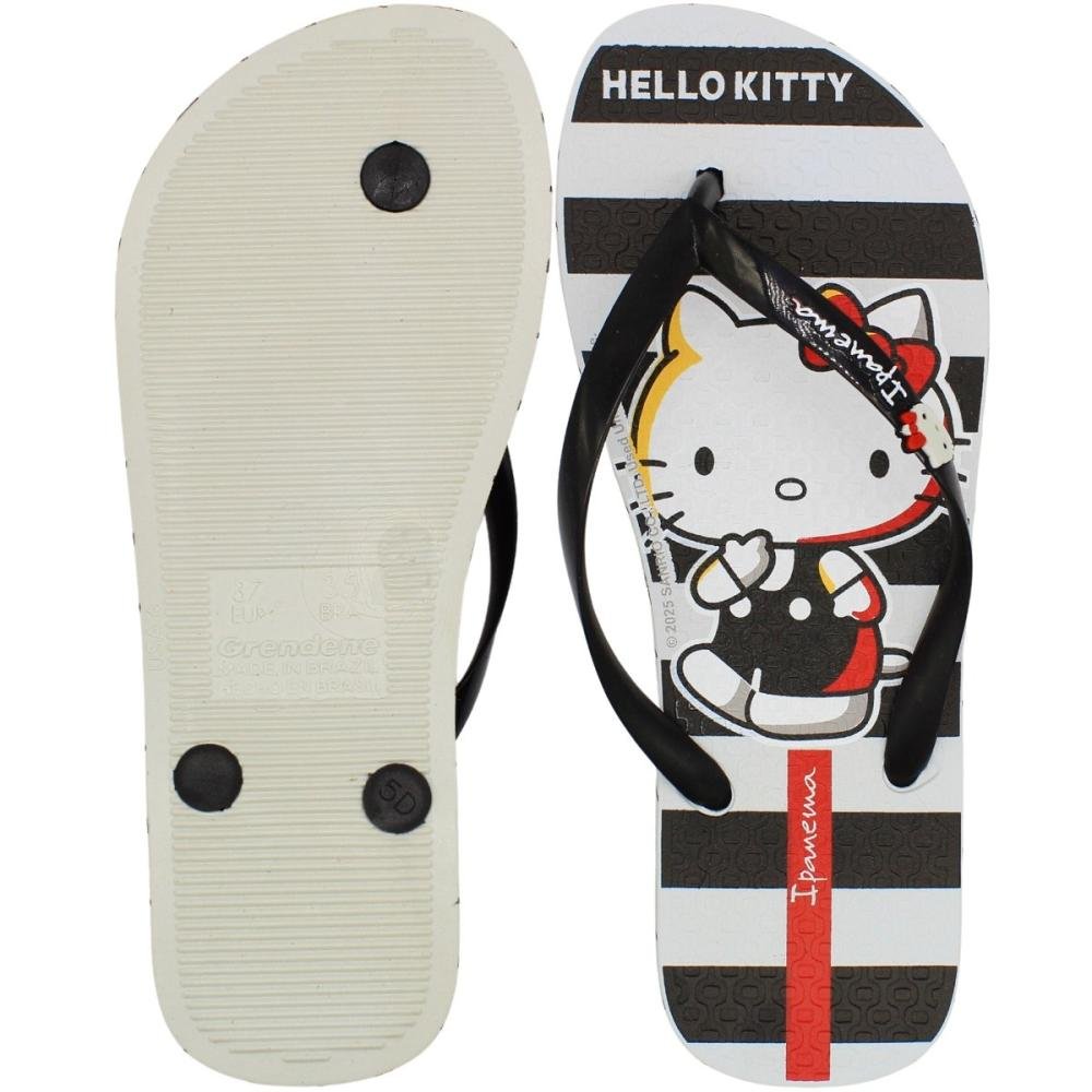 Chinelo De Dedo Ipanema Gatinha e Amigos Tira Fina Feminino Preto 3