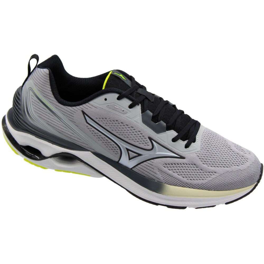 Tênis Esportivo Mizuno Wave Dynasty 7 Tamanho Especial Masculino Cinza 3