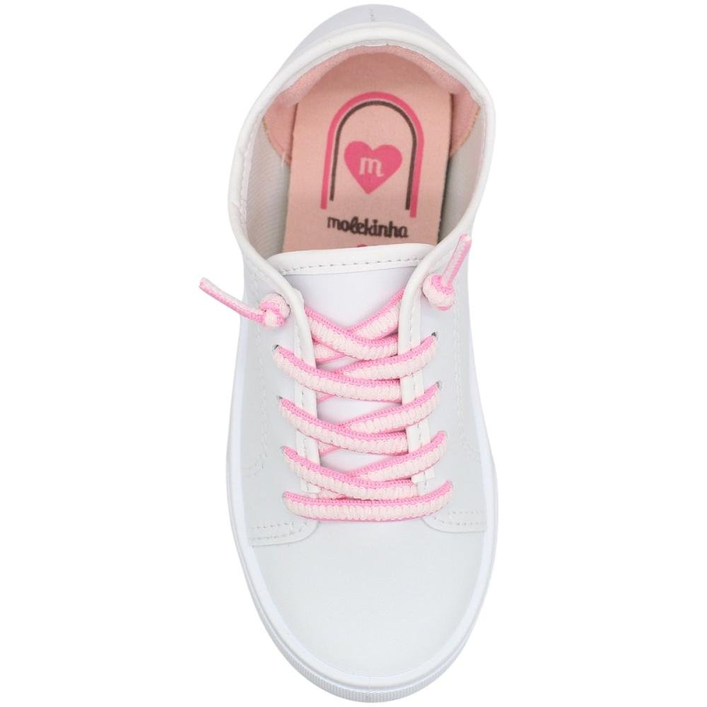 Tênis Casual Juvenil Molekinha Soft Pop Menina Branco 4