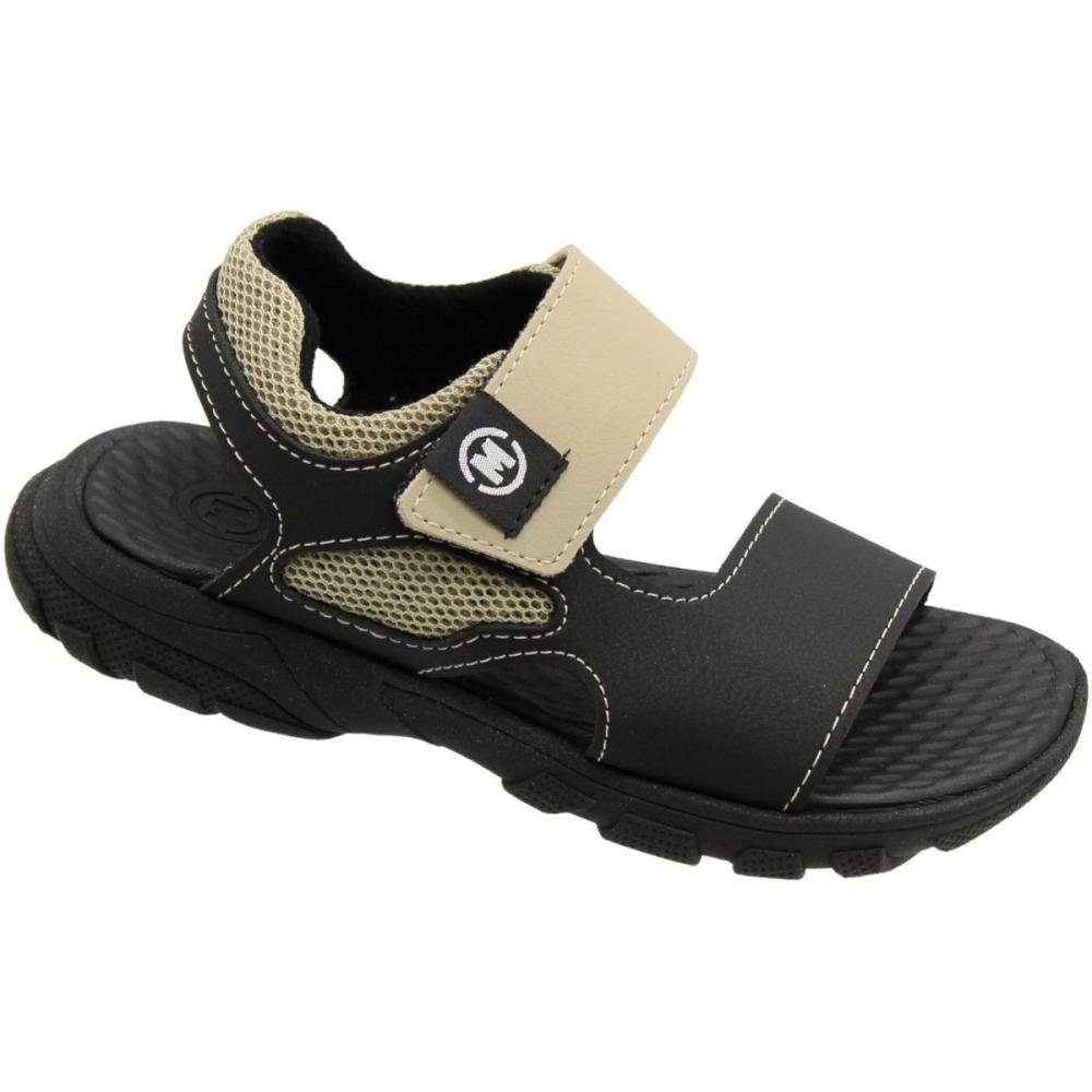 Sandália Papete Infantil Molekinho Rustico Menino  Preto 2