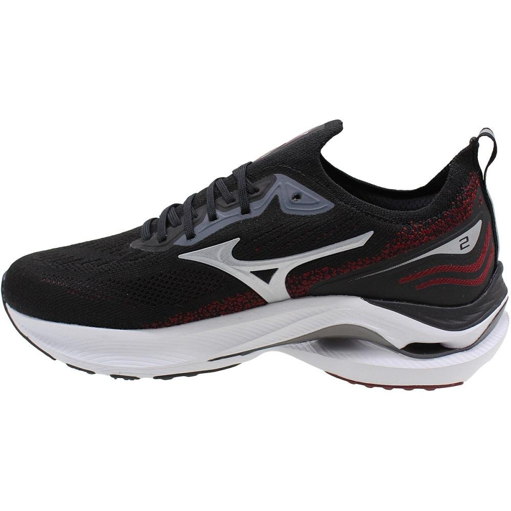 Tênis Esportivo Mizuno Wave Zest 2 Running Masculino Preto/Vermelho 3