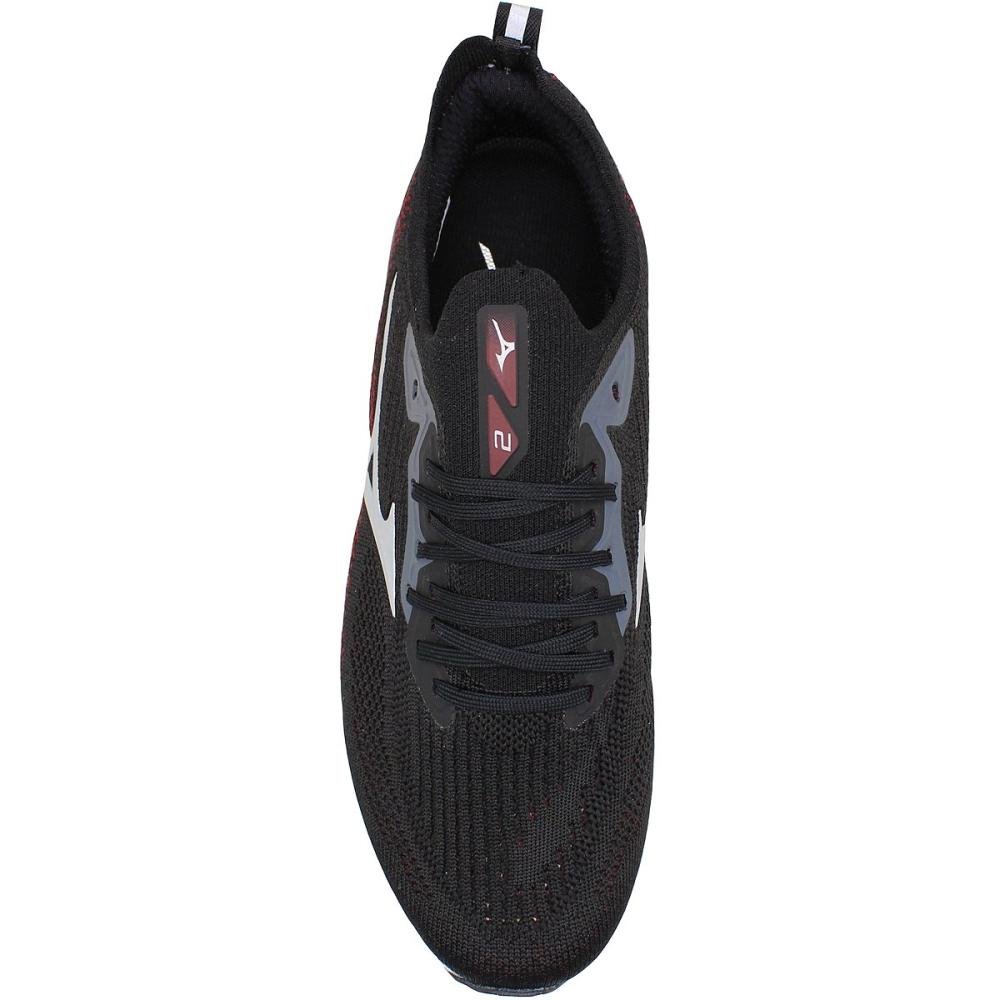 Tênis Esportivo Mizuno Wave Zest 2 Running Masculino Preto/Vermelho 4