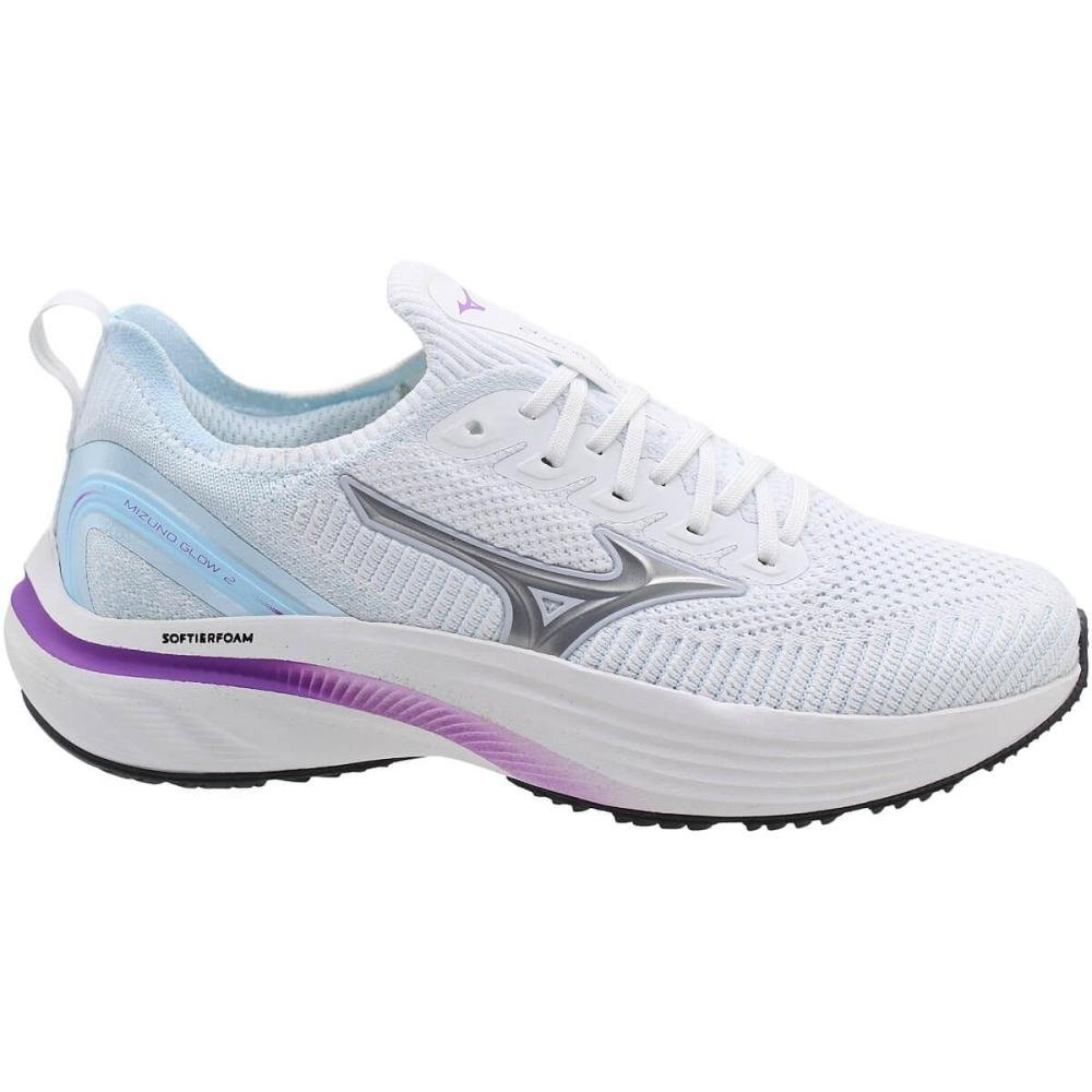 Tênis de Corrida Mizuno Glow 2 Softier Foam Feminino   Branco 2