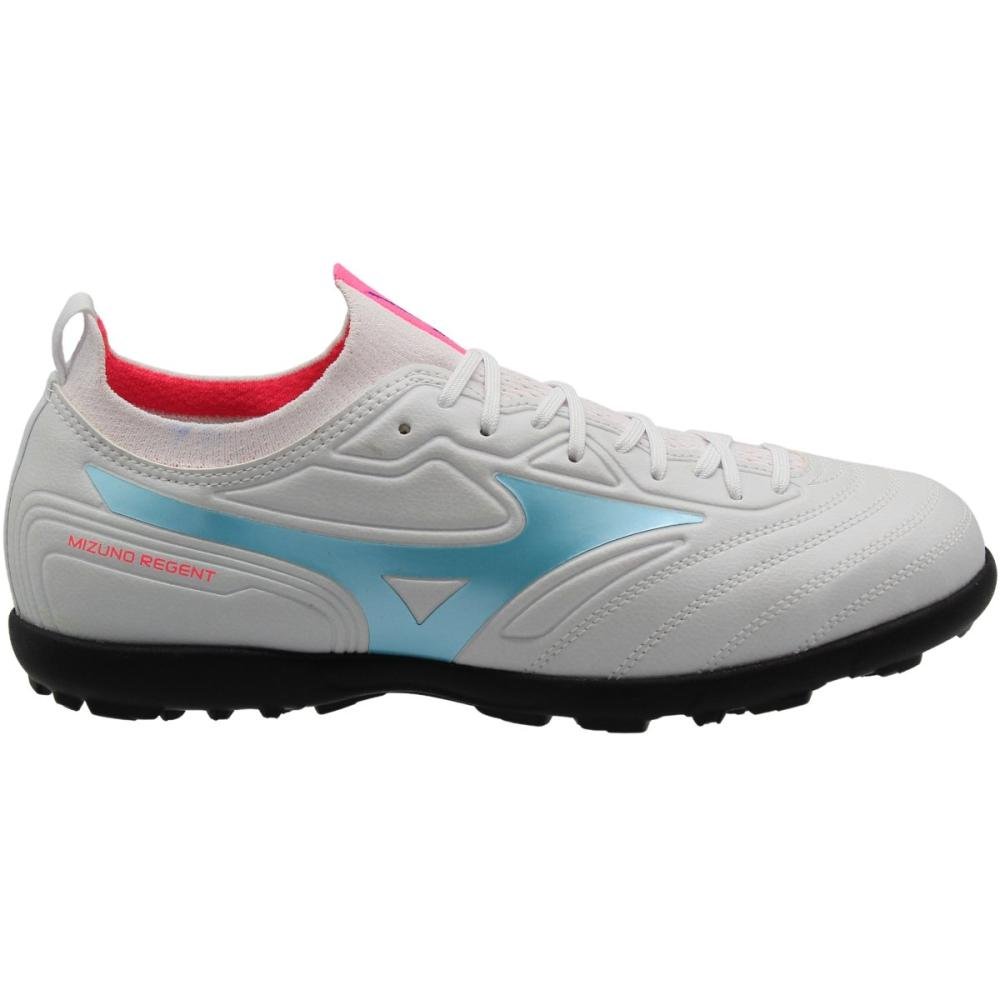 Chuteira Society Mizuno Regent AS Masculina Branco/Azul 1