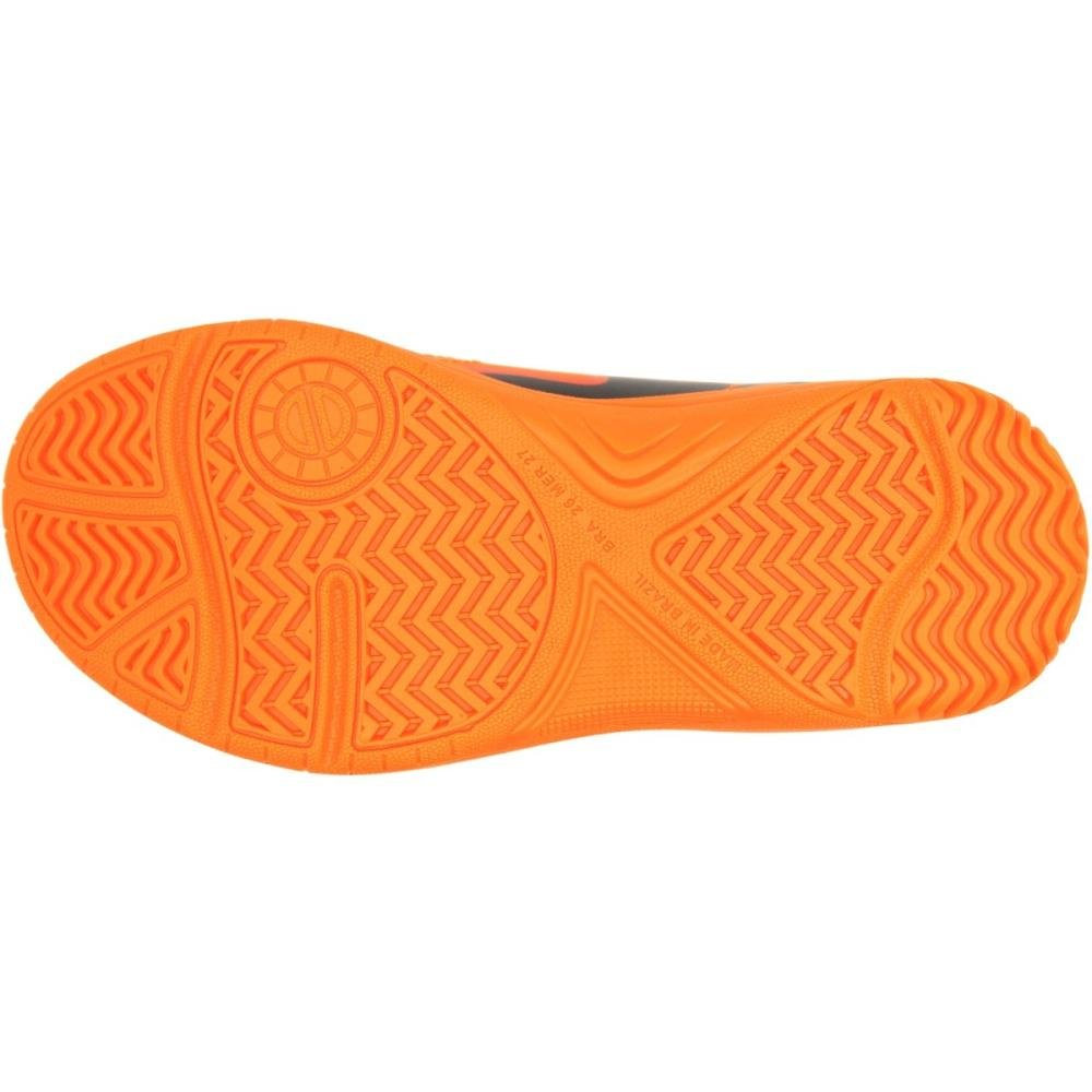 Chuteira Futsal Indoor Infantil Dray Botinha Macia Menino Laranja 5