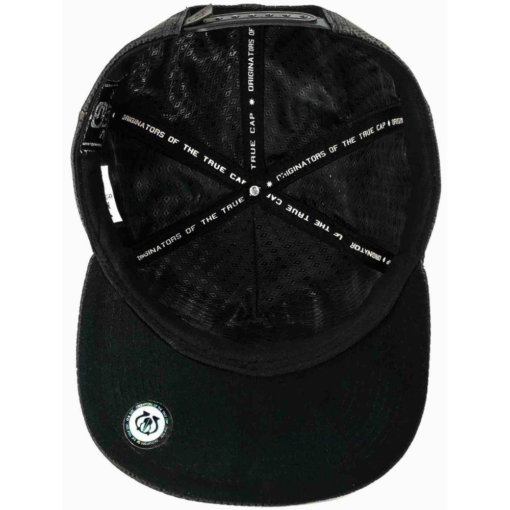 Boné Aba Reta E-Stars Original Bordado Ajustável Masculino Preto 4