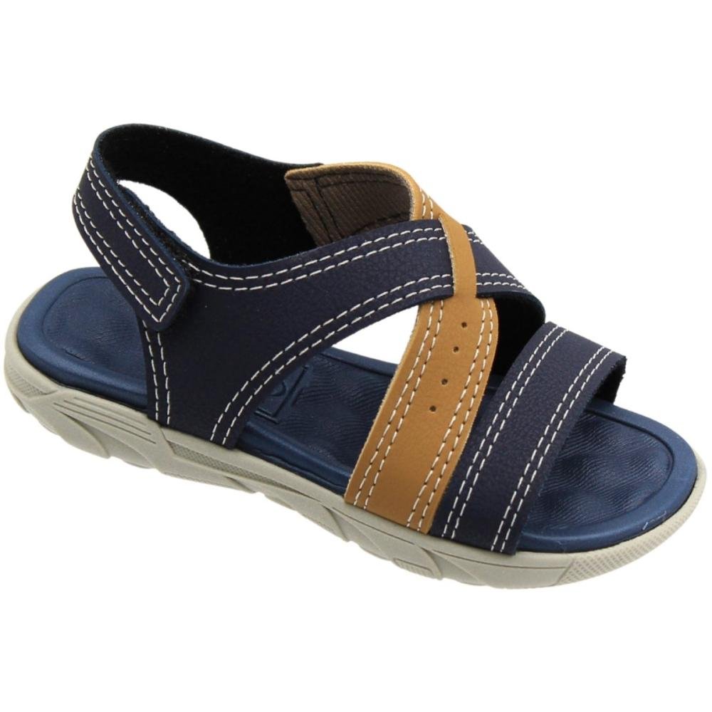 Sandália Infantil Molekinho Napa Floater Tira Colorida Menino Azul 3