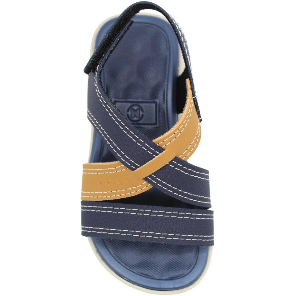 Sandália Infantil Molekinho Napa Floater Tira Colorida Menino Azul 4