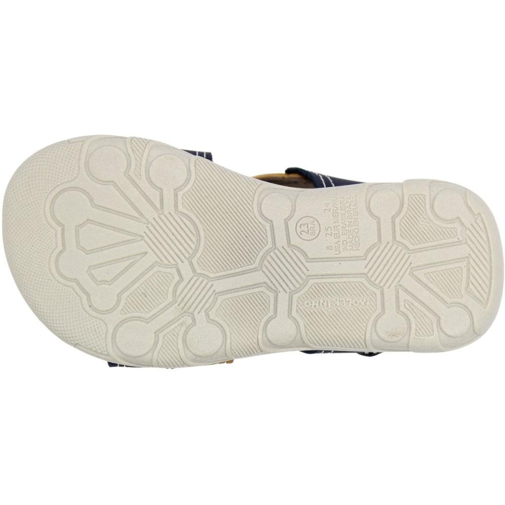 Sandália Infantil Molekinho Napa Floater Tira Colorida Menino Azul 5