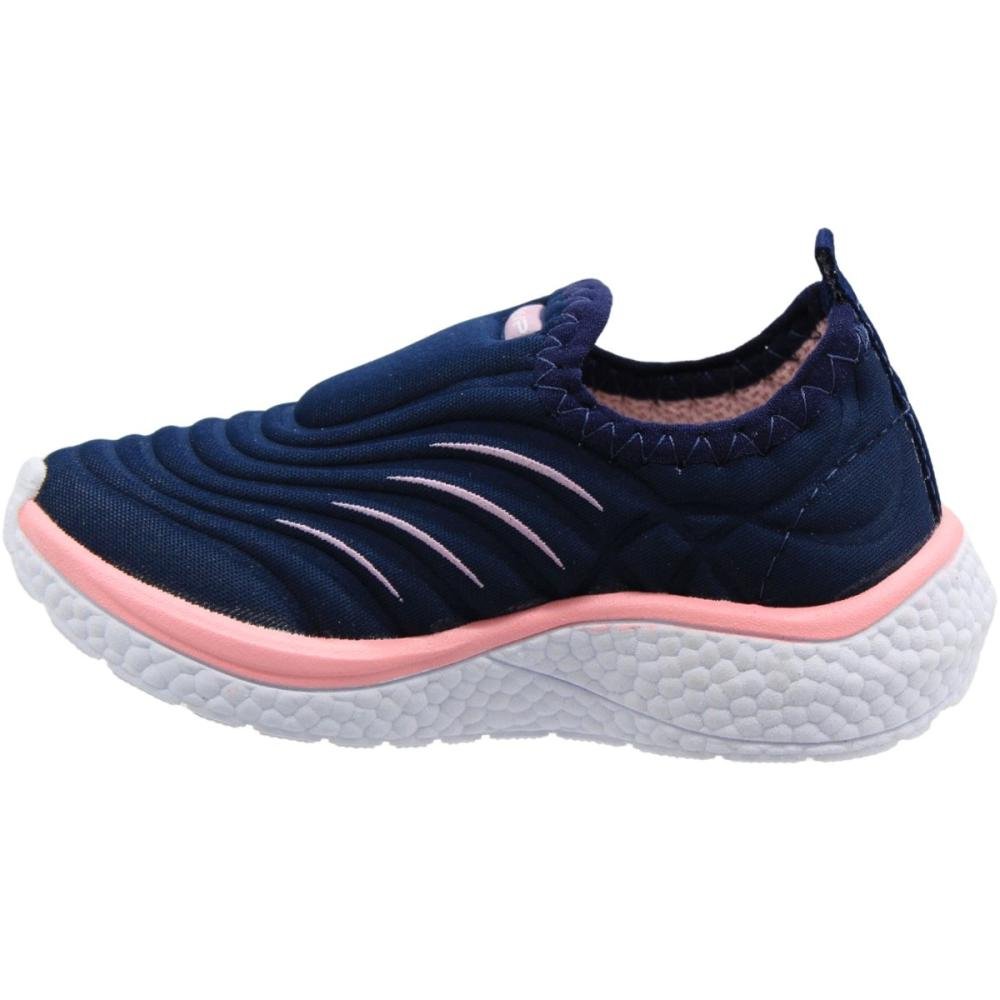 Tênis Infantil Via Vip Slip On Conforto Menina Azul/Rosa 2