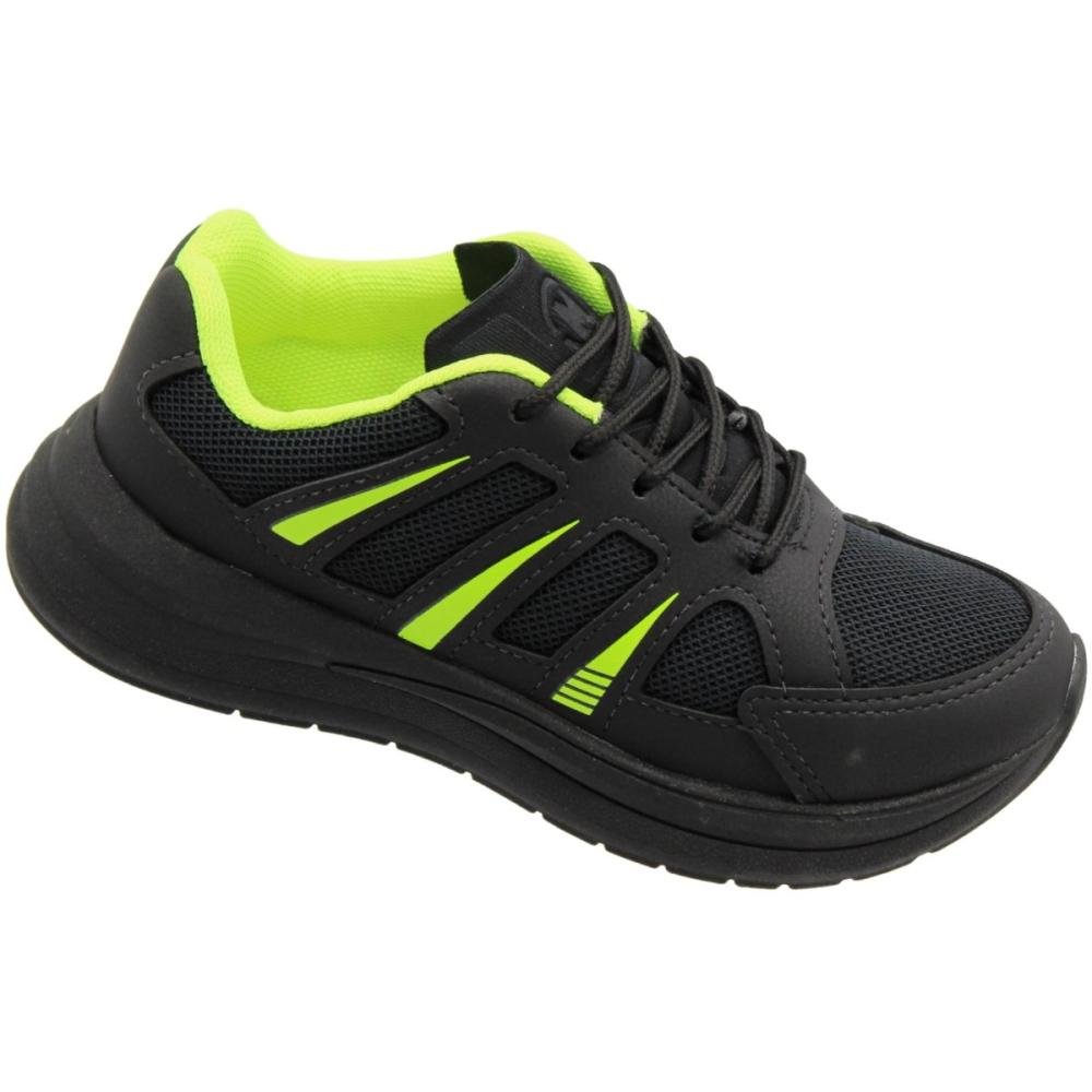 Tênis Esportivo Juvenil Molekinho Resistente Macio Menino Preto 3