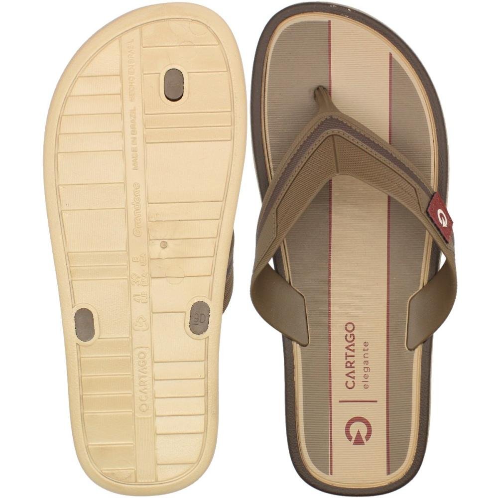 Chinelo De Dedo Cartago Elegante Maiorca III Masculino Bege 3