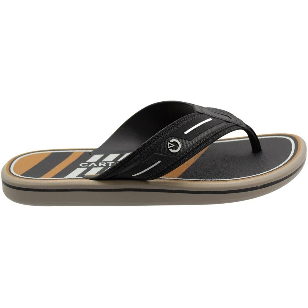 Chinelo De Dedo Cartago Palermo II Tiras Largas Masculino Preto 2