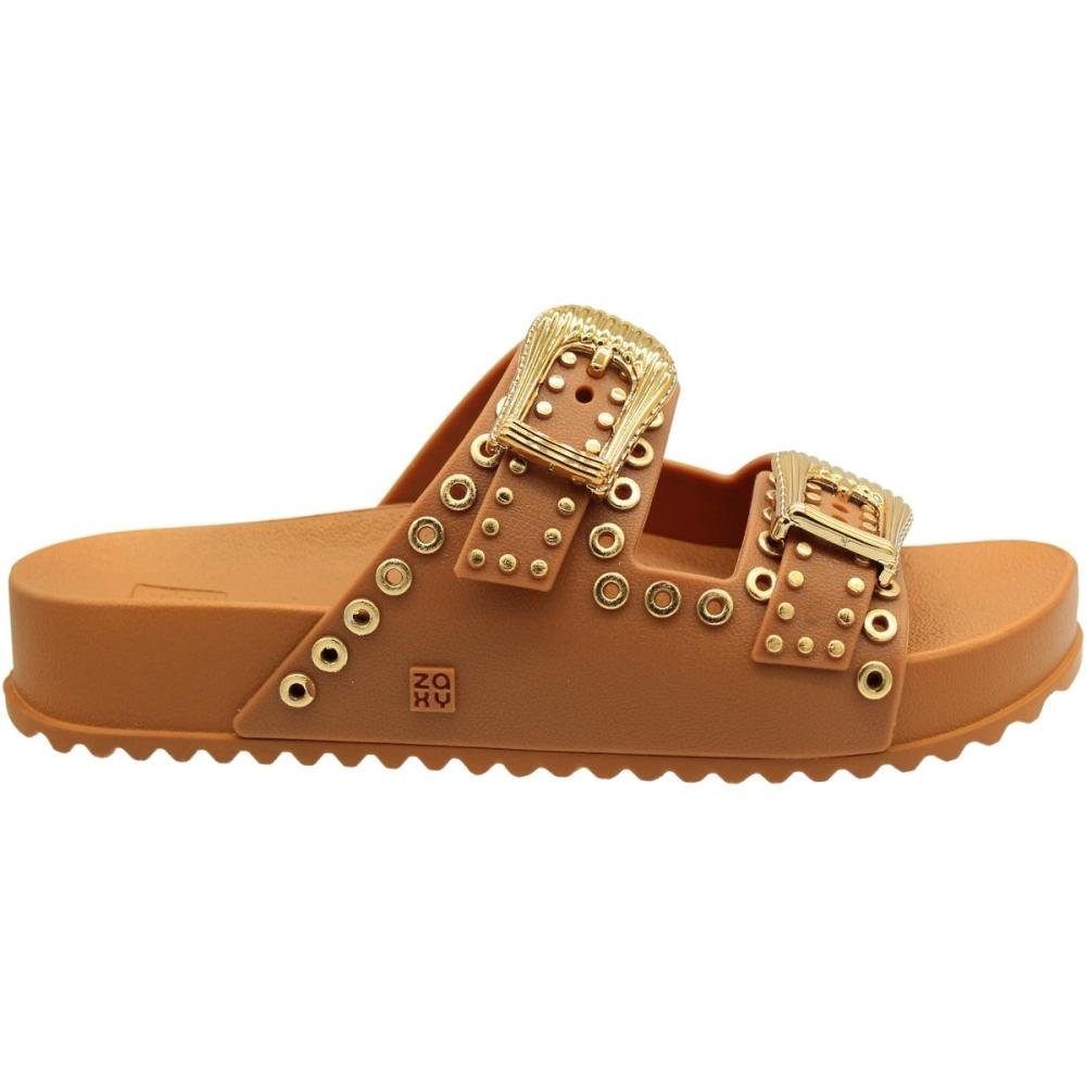 Chinelo Slide Zaxy Hold Apliques Feminina