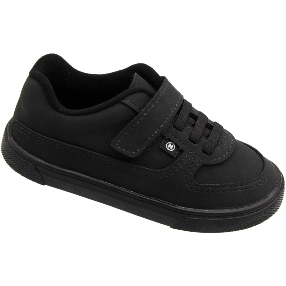 Tênis Casual Infantil Molekinho Sneaker Tira Autocolante Menino Preto 3