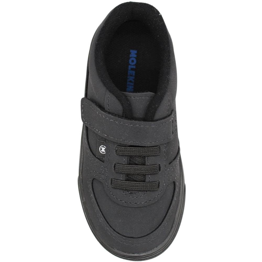 Tênis Casual Infantil Molekinho Sneaker Tira Autocolante Menino Preto 4