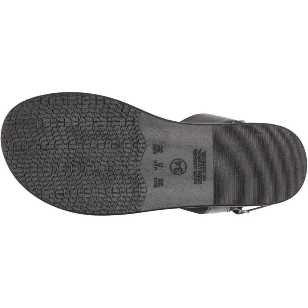 Sandália Rasteira Via Scarpa Napa Nazare Tachas Metálicas Feminina Preto 5