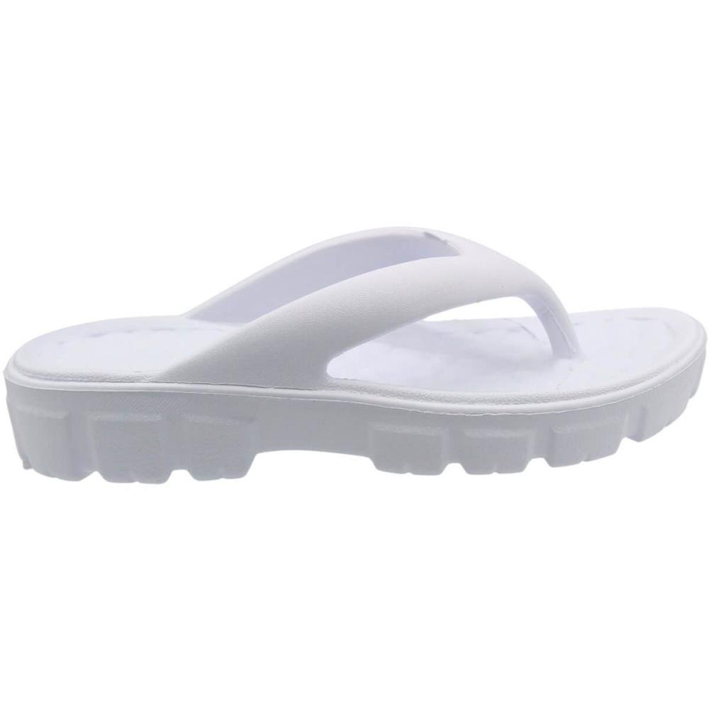 Chinelo De Dedo Yvate Tira Grossa Palmilha Texturizada Feminino Branco 2