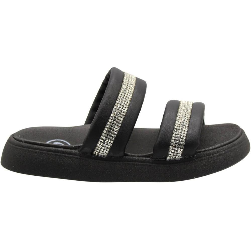 Sandália Papete Slide Infantil Molekinha Strass Menina