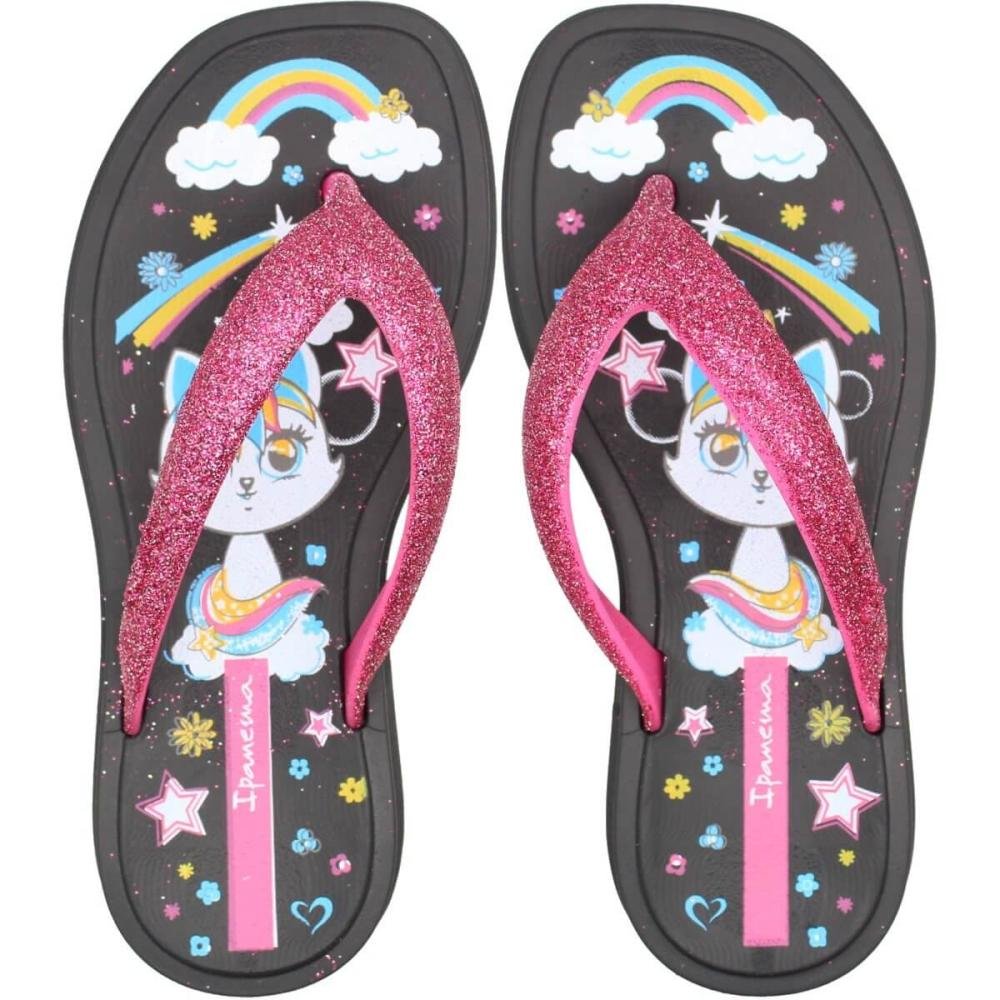Chinelo De Dedo Infantil Ipanema Fluffy Shine Glitter Menina