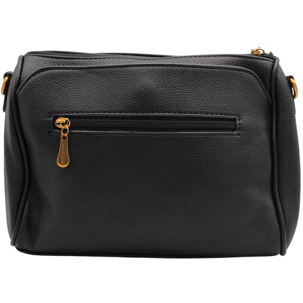 Bolsa de Ombro Multiuso Jenne Janne Pequena Feminina Preto 2