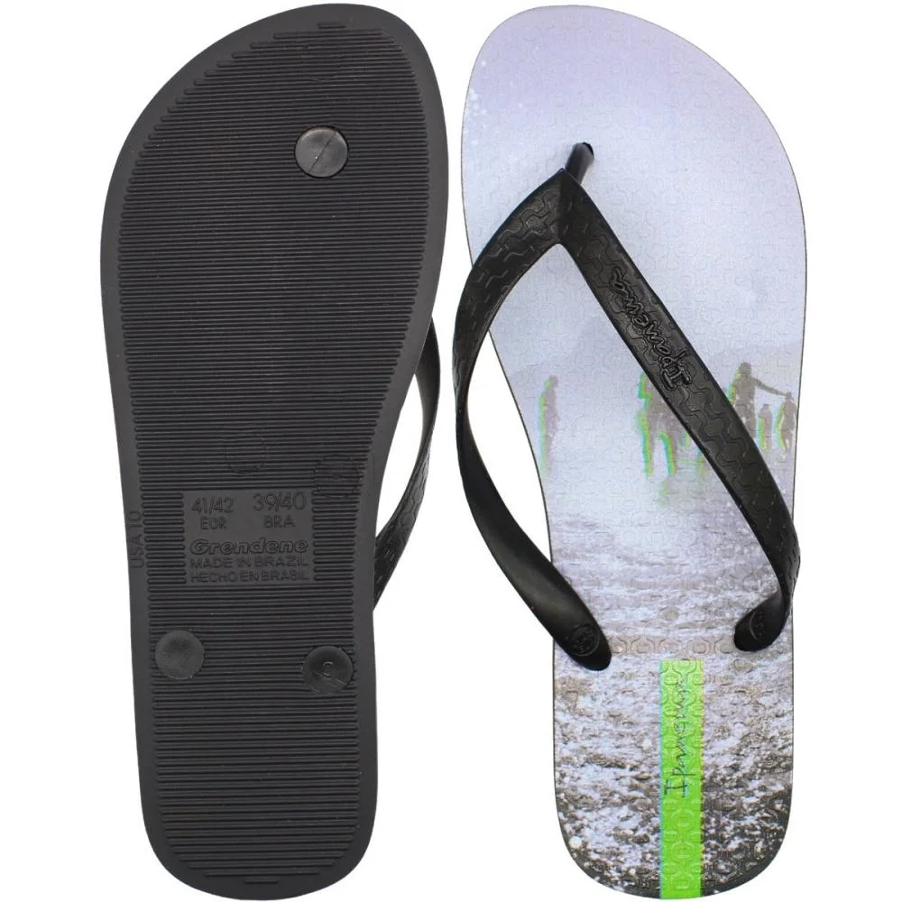 Chinelo De Dedo Ipanema Urbana Estampado Masculino Preto/Cinza 2