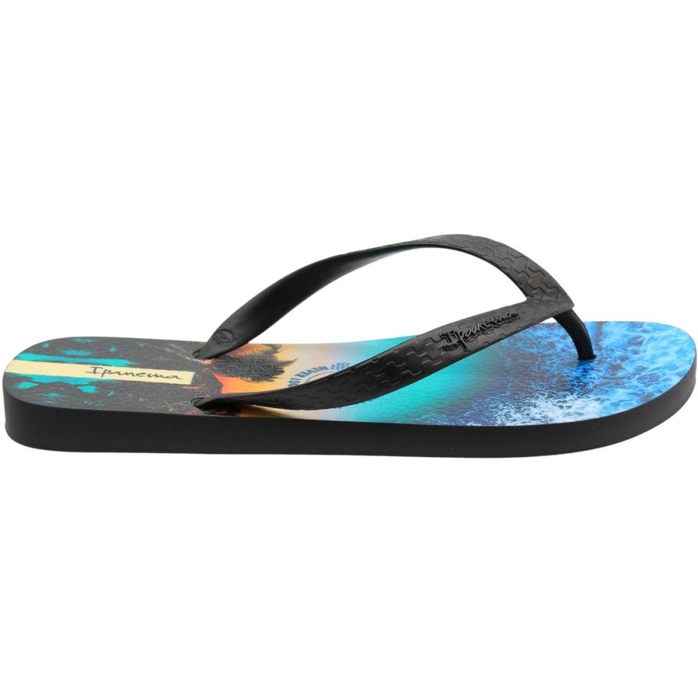 Chinelo De Dedo Ipanema Urbana Estampado Masculino Azul/Preto 2
