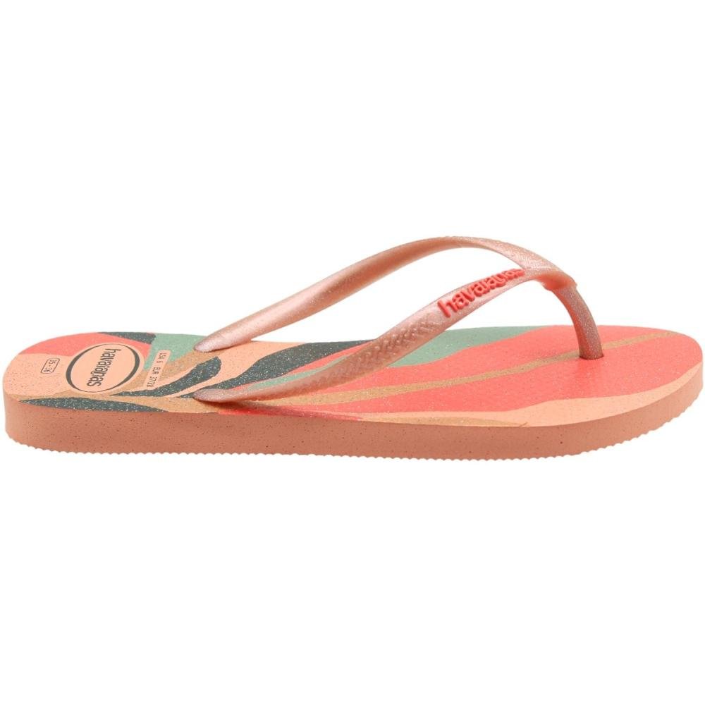 Chinelo Havaianas Slim Palette Glow Feminino Salmão 2