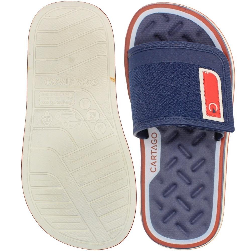 Chinelo Slide Infantil Cartago Malaga Menino Azul 3