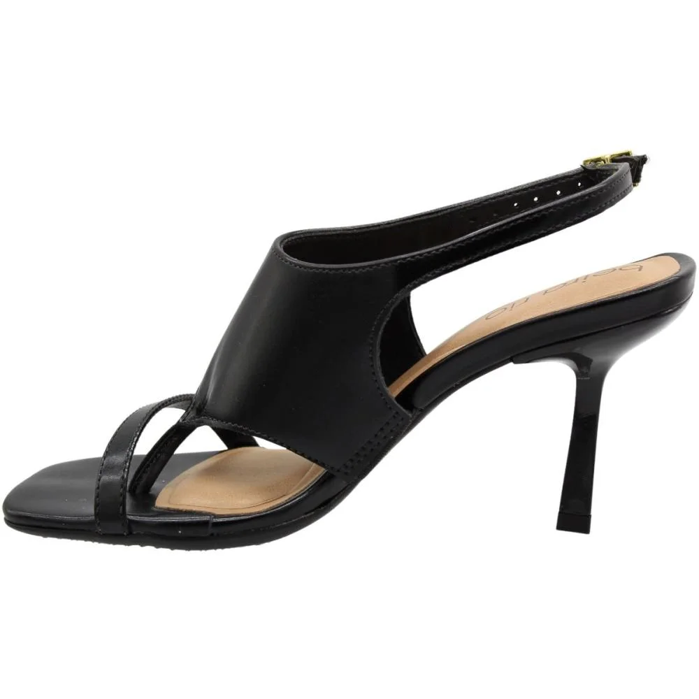 Sandália de Dedo Beira Rio Salto Médio Napa Madri Show Feminina Preto 2