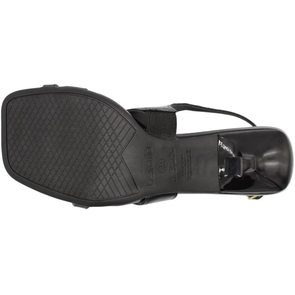 Sandália de Dedo Beira Rio Salto Médio Napa Madri Show Feminina Preto 5