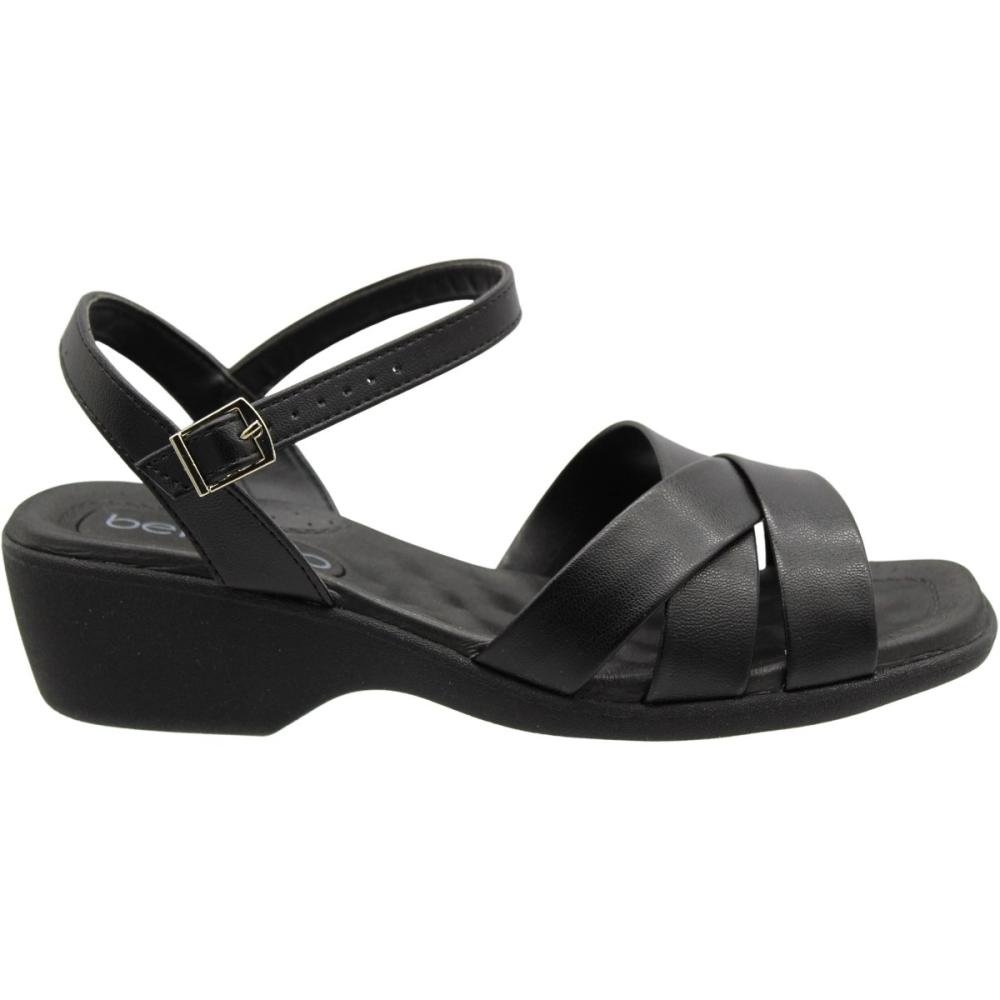 Sandalia Salto Baixo Beira Rio Napa Turim  Confortável Feminina