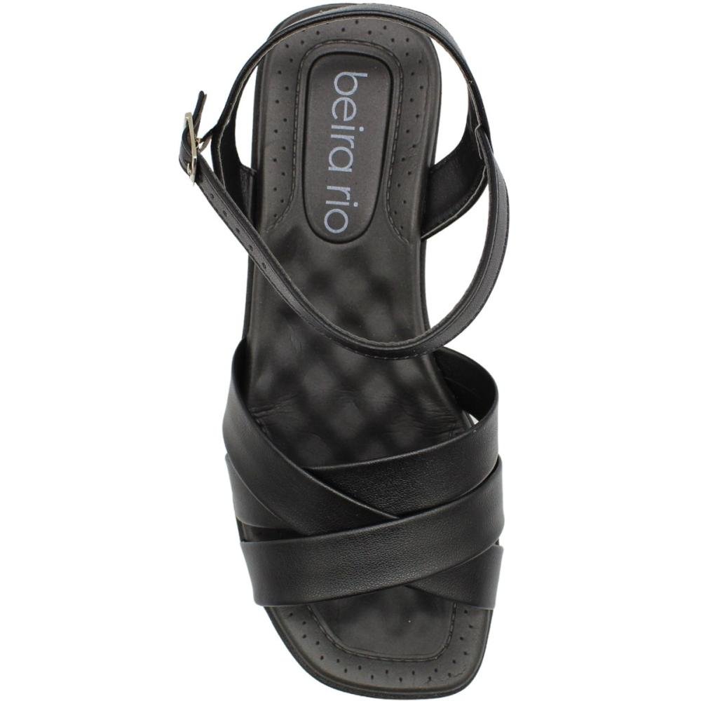 Sandalia Salto Baixo Beira Rio Napa Turim Confortável Feminina Preto 4