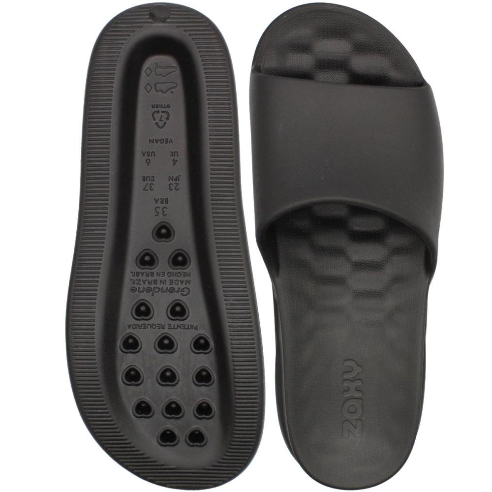 Chinelo Slide Zaxy Flow Confortável Feminina Preto 3