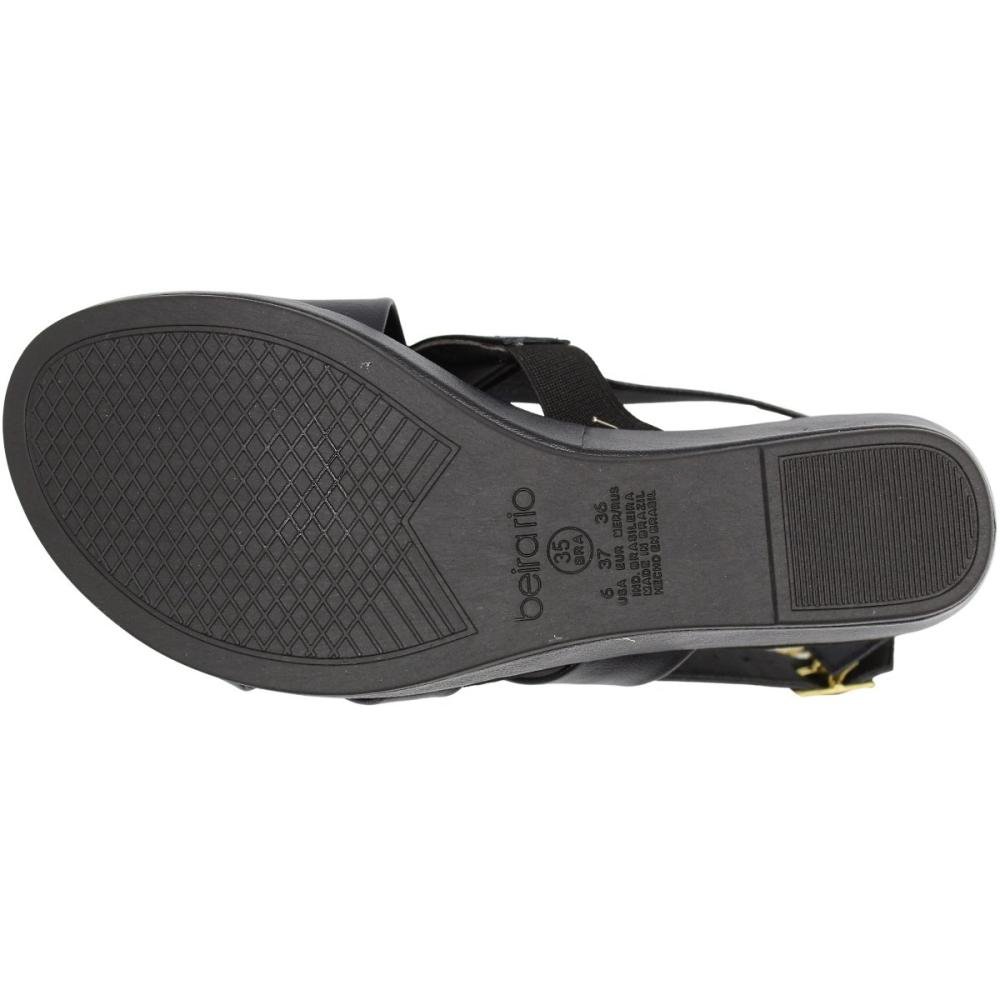 Sandália Beira Rio Anabella Salto Médio London Feminina Preto 5