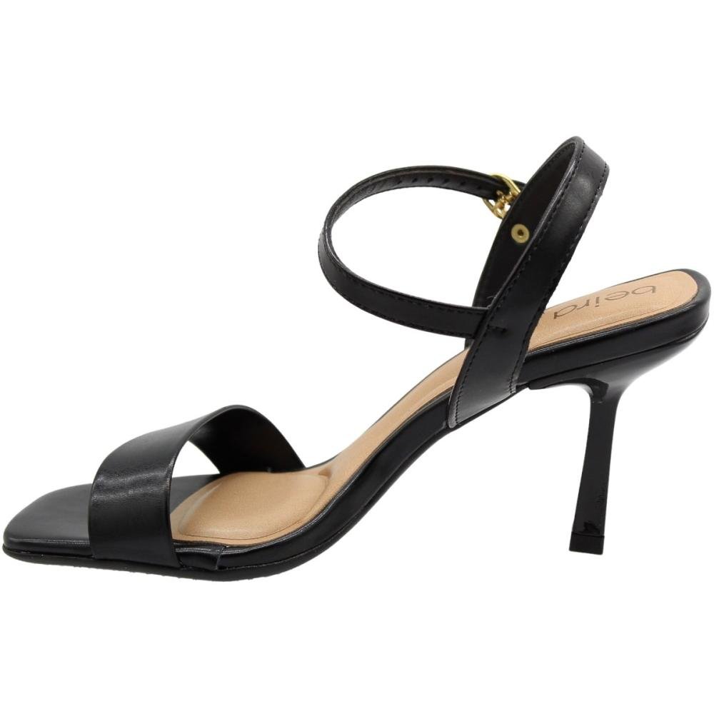 Sandália Salto Alto Beira Rio Napa Turim Madri Feminino Preto 2