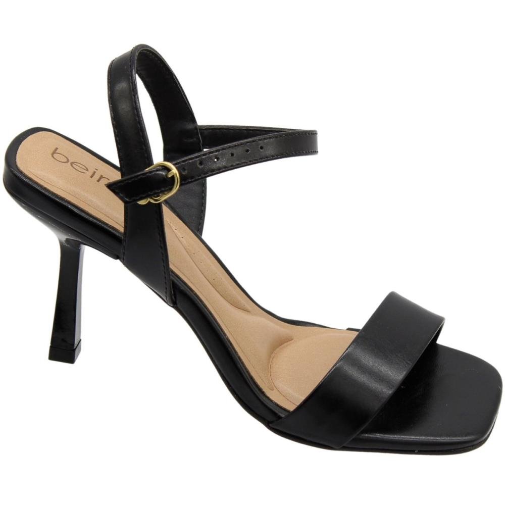 Sandália Salto Alto Beira Rio Napa Turim Madri Feminino Preto 3