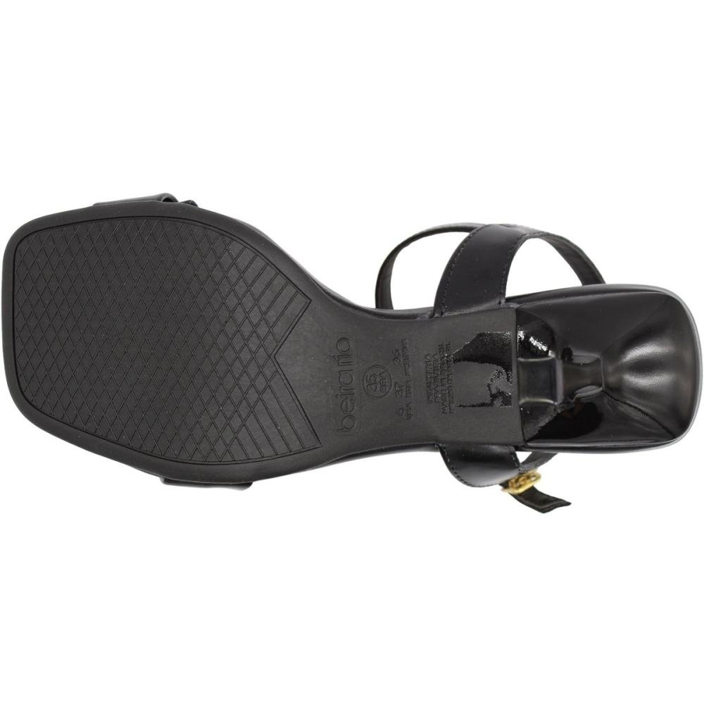 Sandália Salto Alto Beira Rio Napa Turim Madri Feminino Preto 5