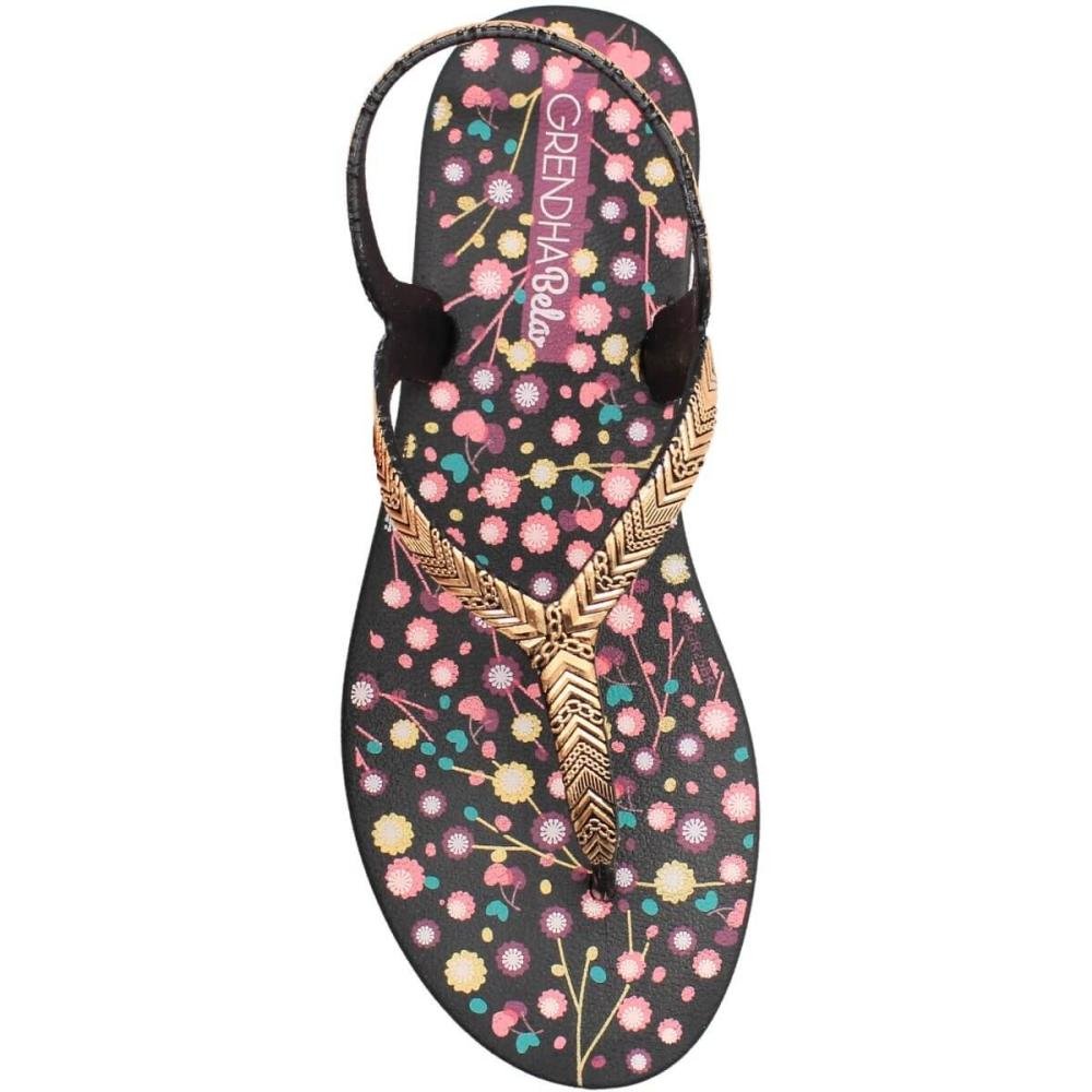 Sandália Rasteira de Dedo Grendha Bela Amor Feminina Dourado 4