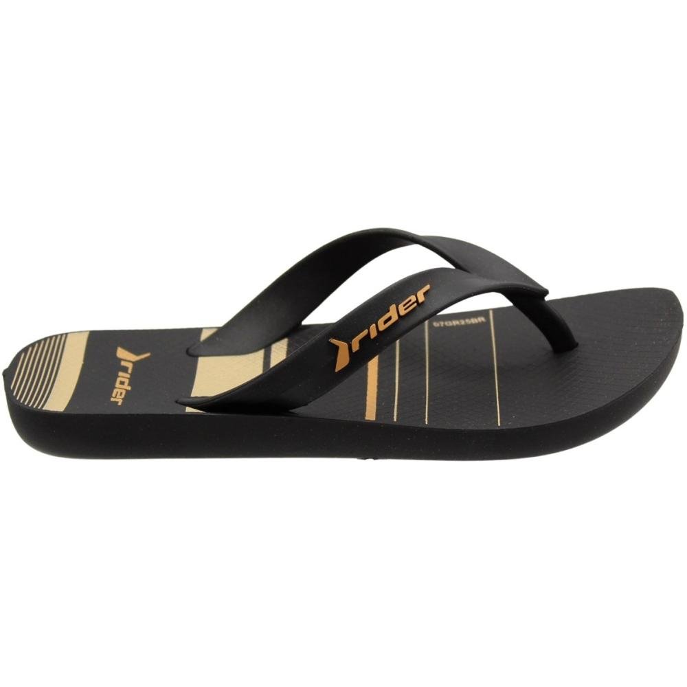 Chinelo de Dedo Infantil Rider Feel Urban Juvenil Menino Preto 2