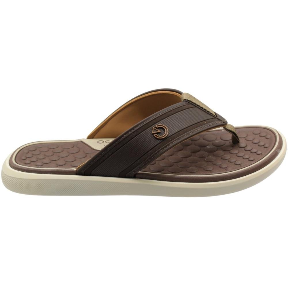 Chinelo de Dedo Cartago Dubai Esferas Conforto Masculino Marrom 2