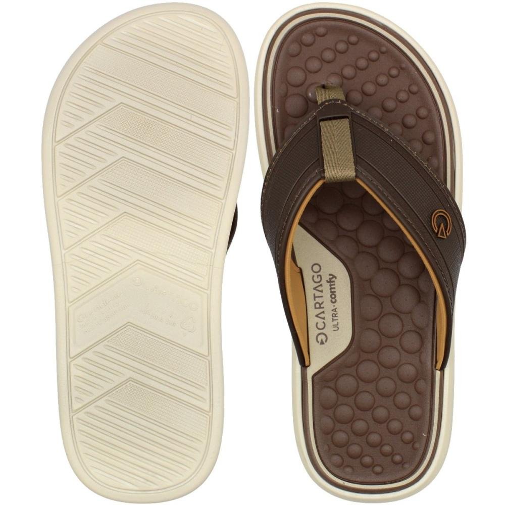Chinelo de Dedo Cartago Dubai Esferas Conforto Masculino Marrom 3