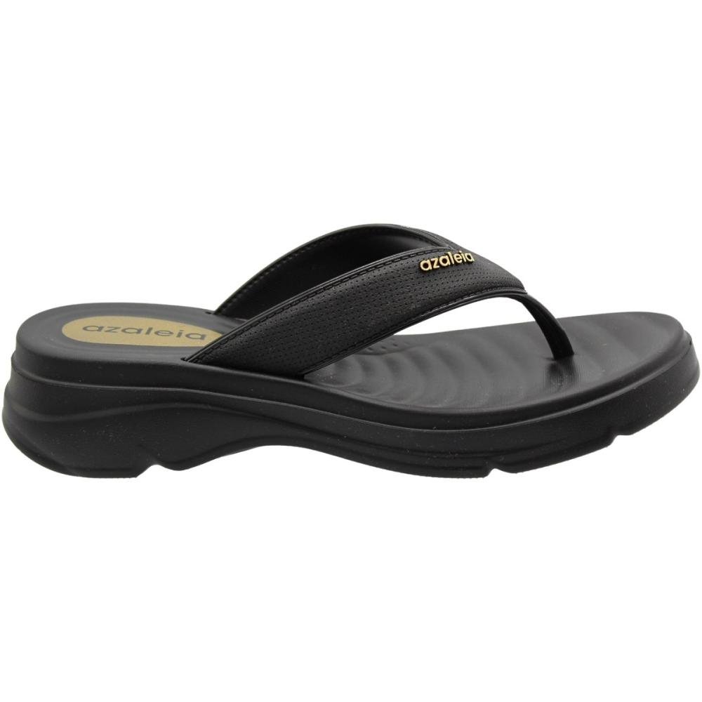 Tamanco de Dedo Azaleia Eli Anabela Sneakers Feminino Preto 2