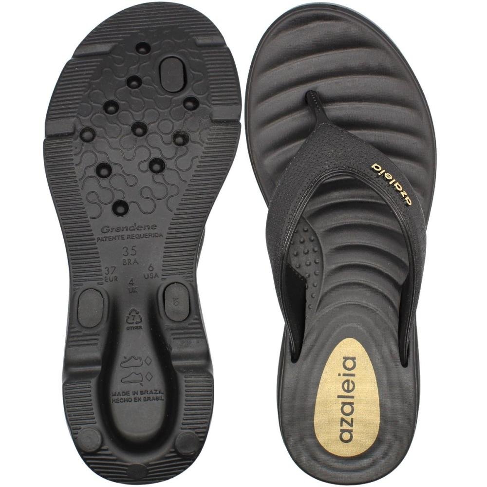 Tamanco de Dedo Azaleia Eli Anabela Sneakers Feminino Preto 3