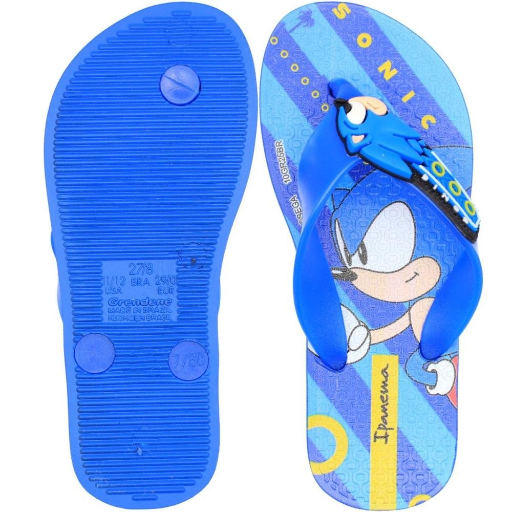 Chinelo de Dedo Infantil Ipanema Ouriço Azul Fast Juvenil Menino Azul 3
