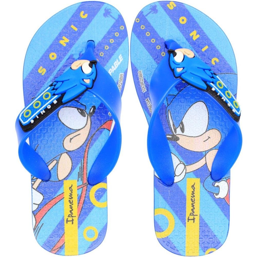 Chinelo de Dedo Infantil Ipanema Ouriço Azul Fast Juvenil Menino